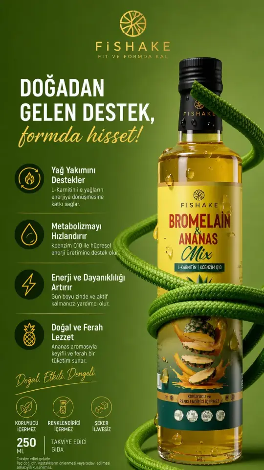 Bromelain & Ananas Içeren Detox Mix Şurubu